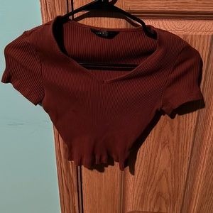 Brown Crop Top